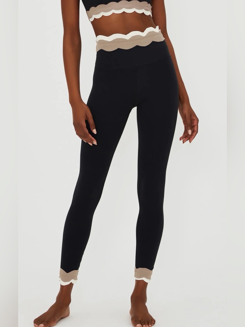 Beach Riot Stacy Scallop Colorblock Rib Leggings